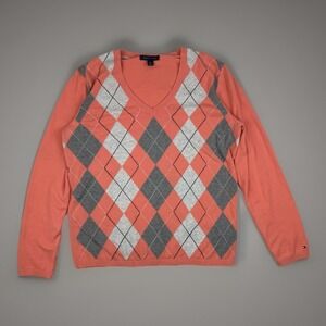 argyle sweater preppy golf grandpa core v neck pullover large